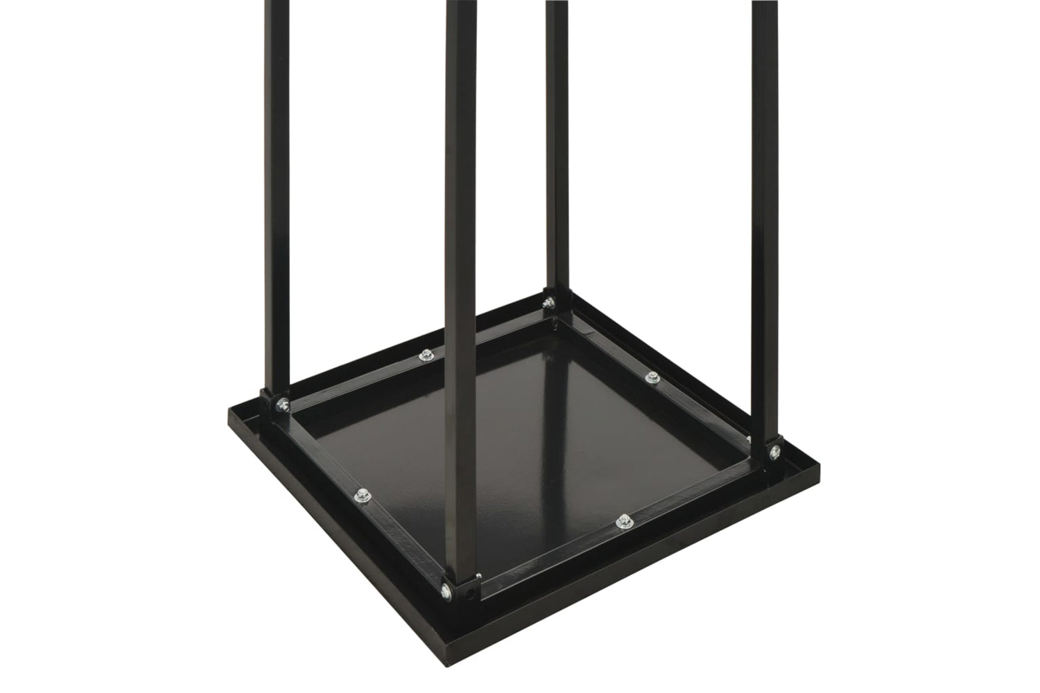 vidaXL 284702 Firewood Rack With Base Black 37x37x113cm Steel-5