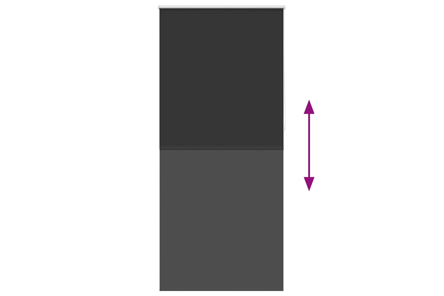 Vidaxl Roller Blind Blackout 120 X 230 Cm Black-8