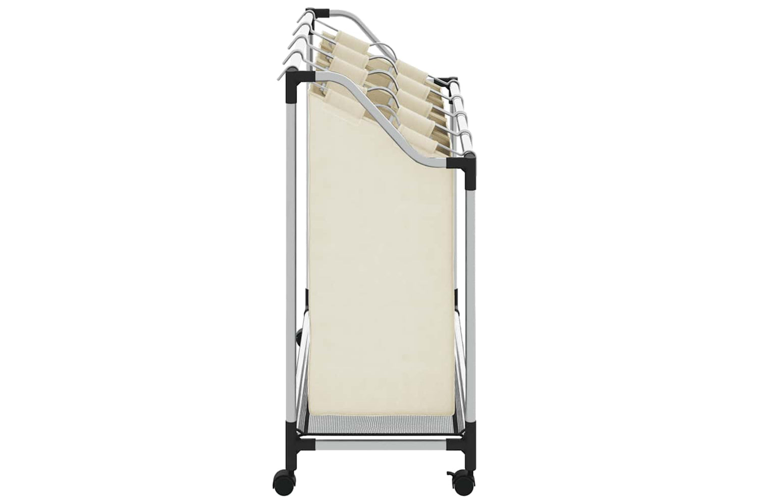 Vidaxl 282428 Laundry Sorter With 4 Bags Cream Steel-5