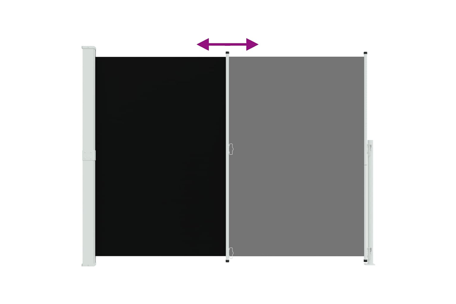 vidaXL 313423 Patio Retractable Side Awning 220x300cm Black-6