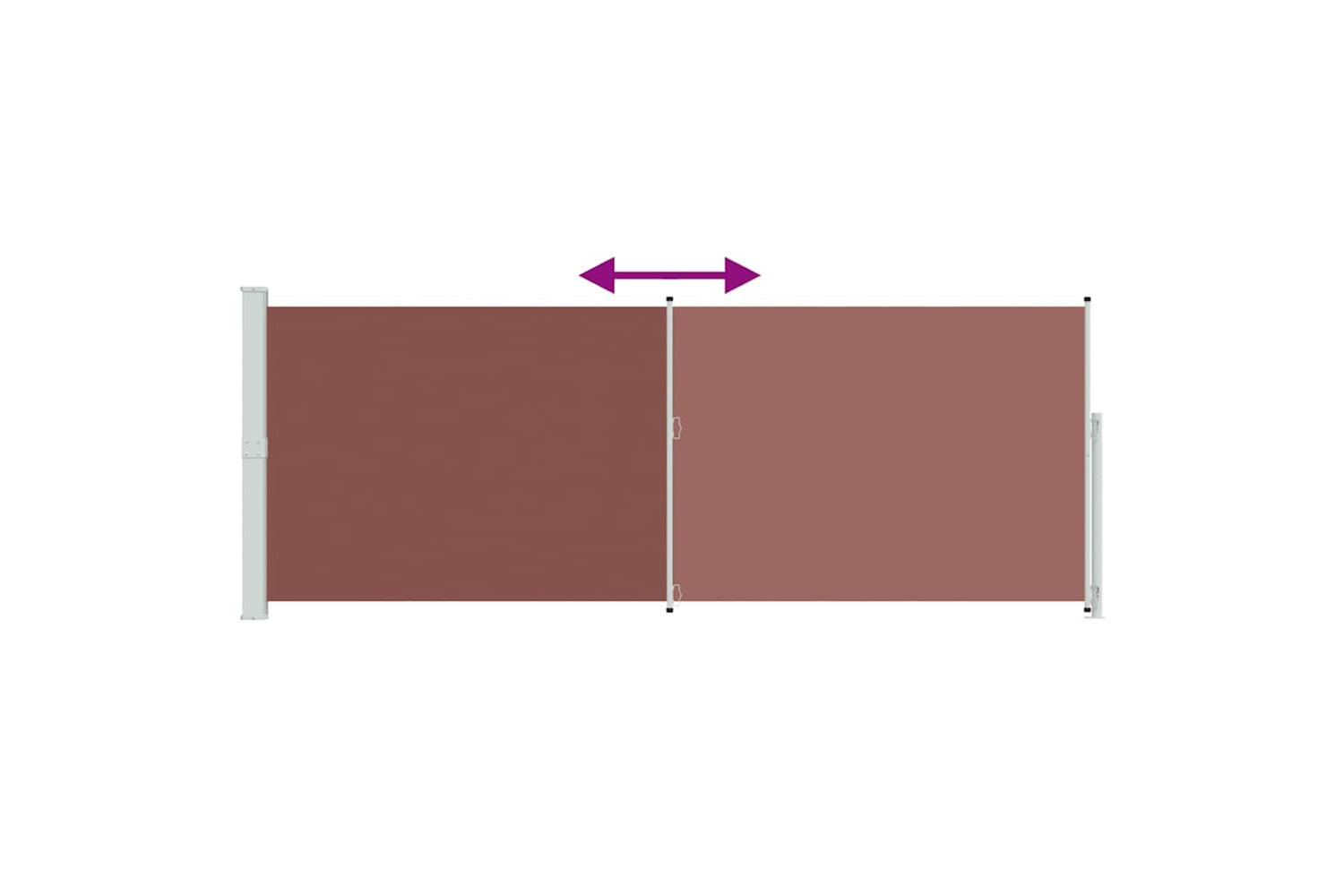 vidaXL 313408 Patio Retractable Side Awning 180x500cm Brown-6