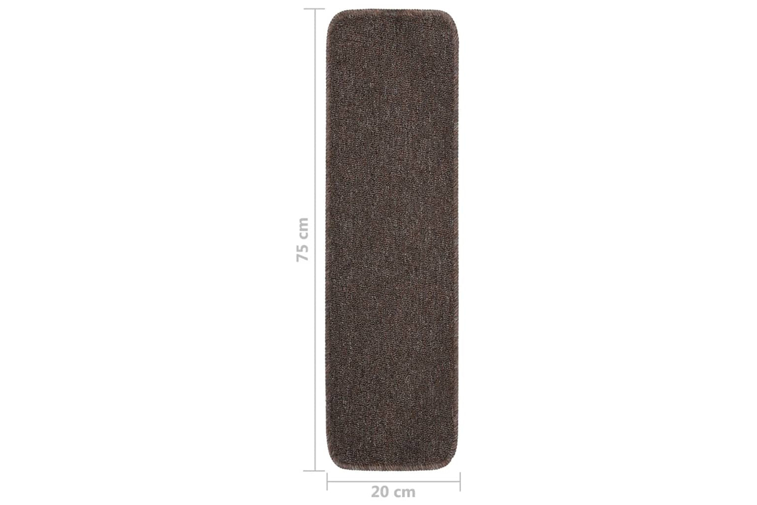 Vidaxl Anti Slip Stair Mats 15 Pcs 75x20 Cm Brown Rectangular-6