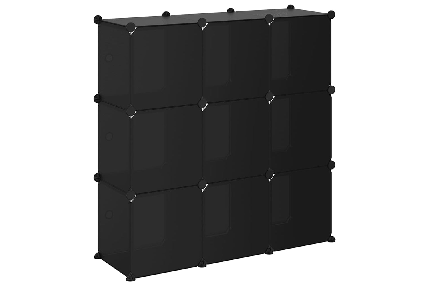 Vidaxl 340558 Storage Cube Organiser With 9 Cubes And Doors Black Pp-6