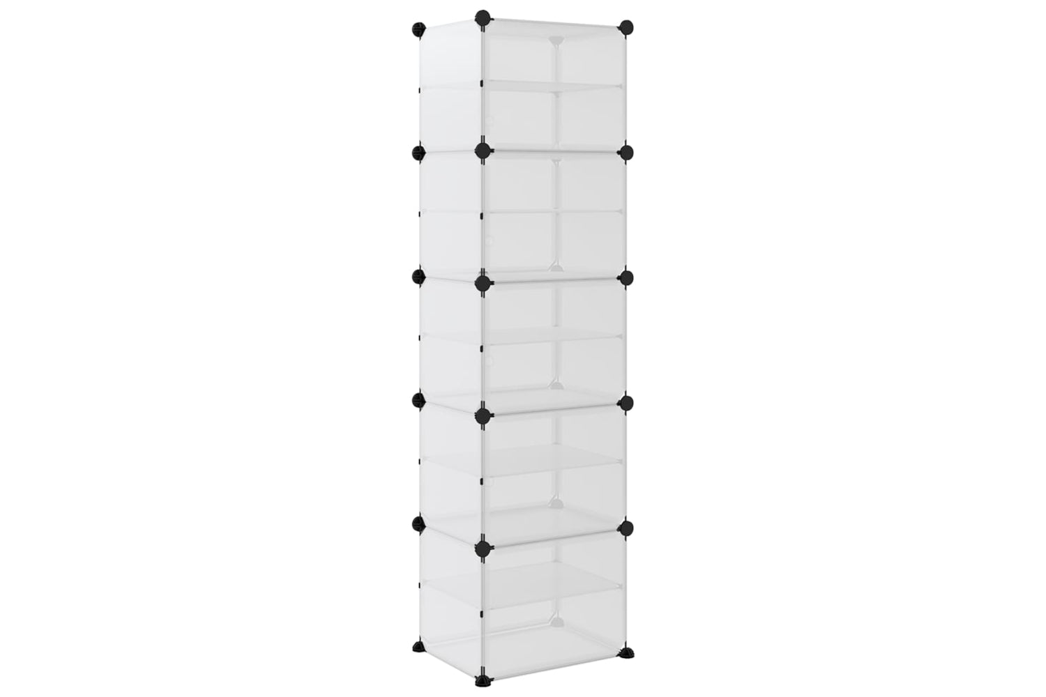 vidaXL 340562 Shoe Rack Transparent 44x31.5x153.5cm Pp-4