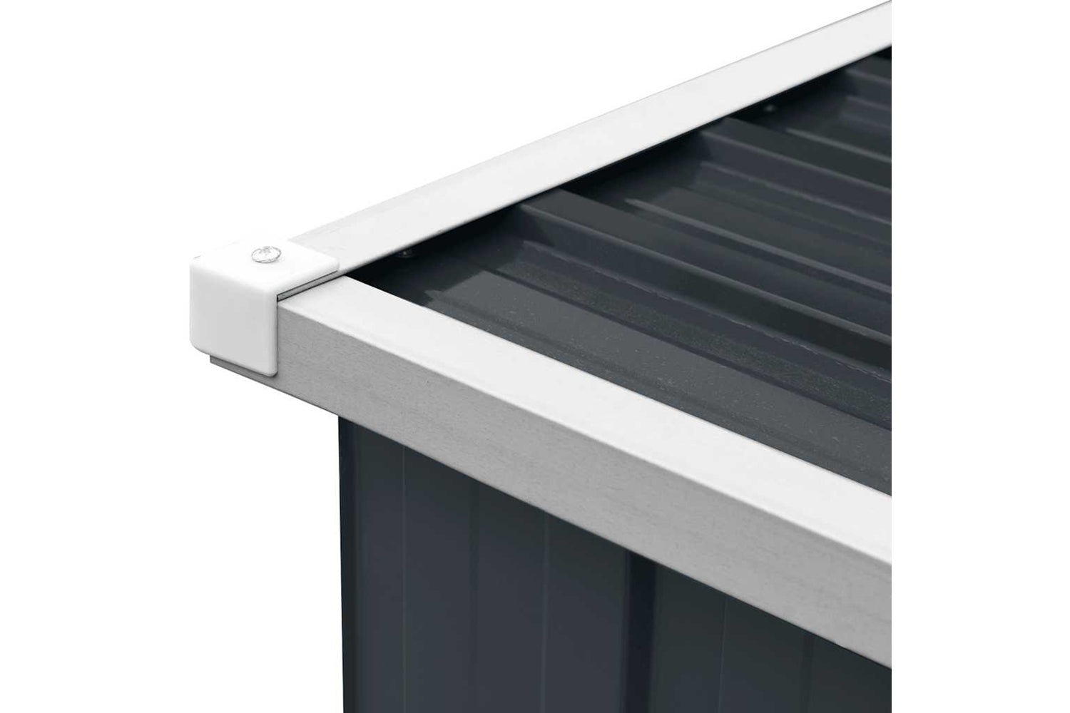 vidaXL 47085 Garden Log Storage Shed Galvanised Steel 330x84x152cm Anthracite-8
