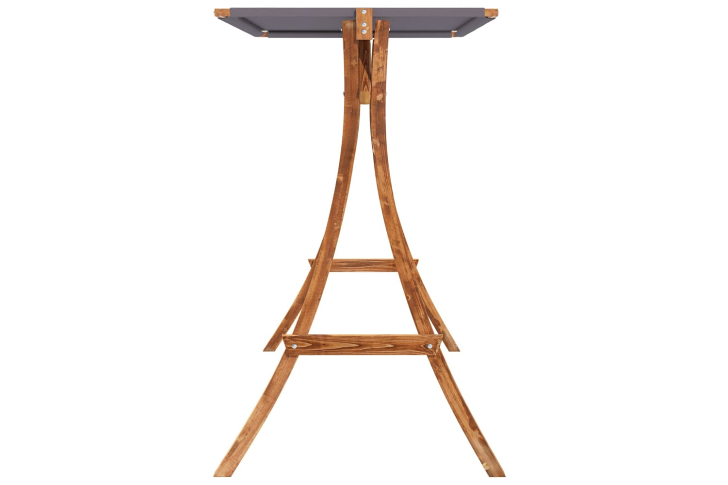 Vidaxl 313936 Swing Frame With Anthracite Roof Bent Wood With Teak Finish-4