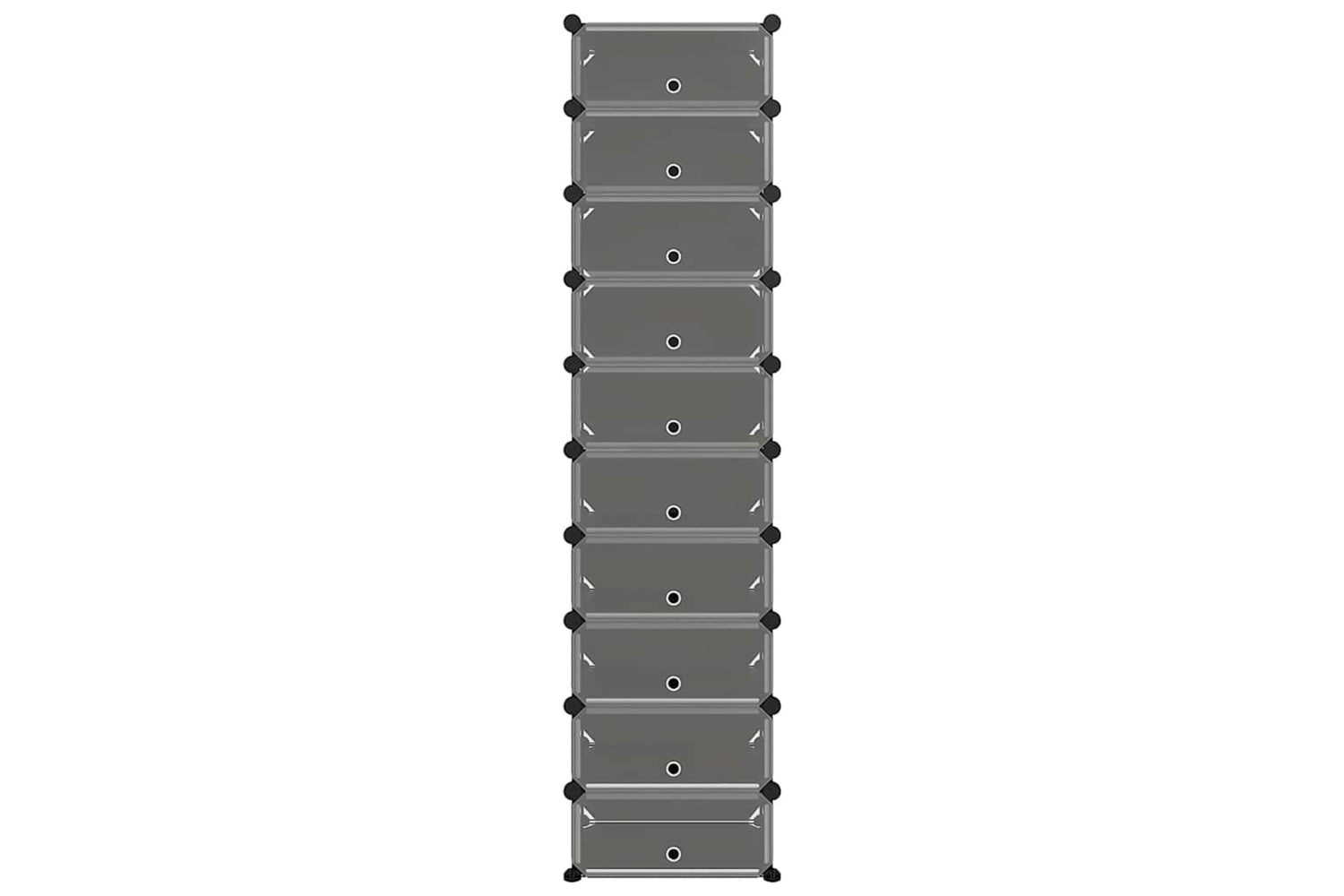 vidaXL 340560 Shoe Rack Black 44x32x174cm Pp-2