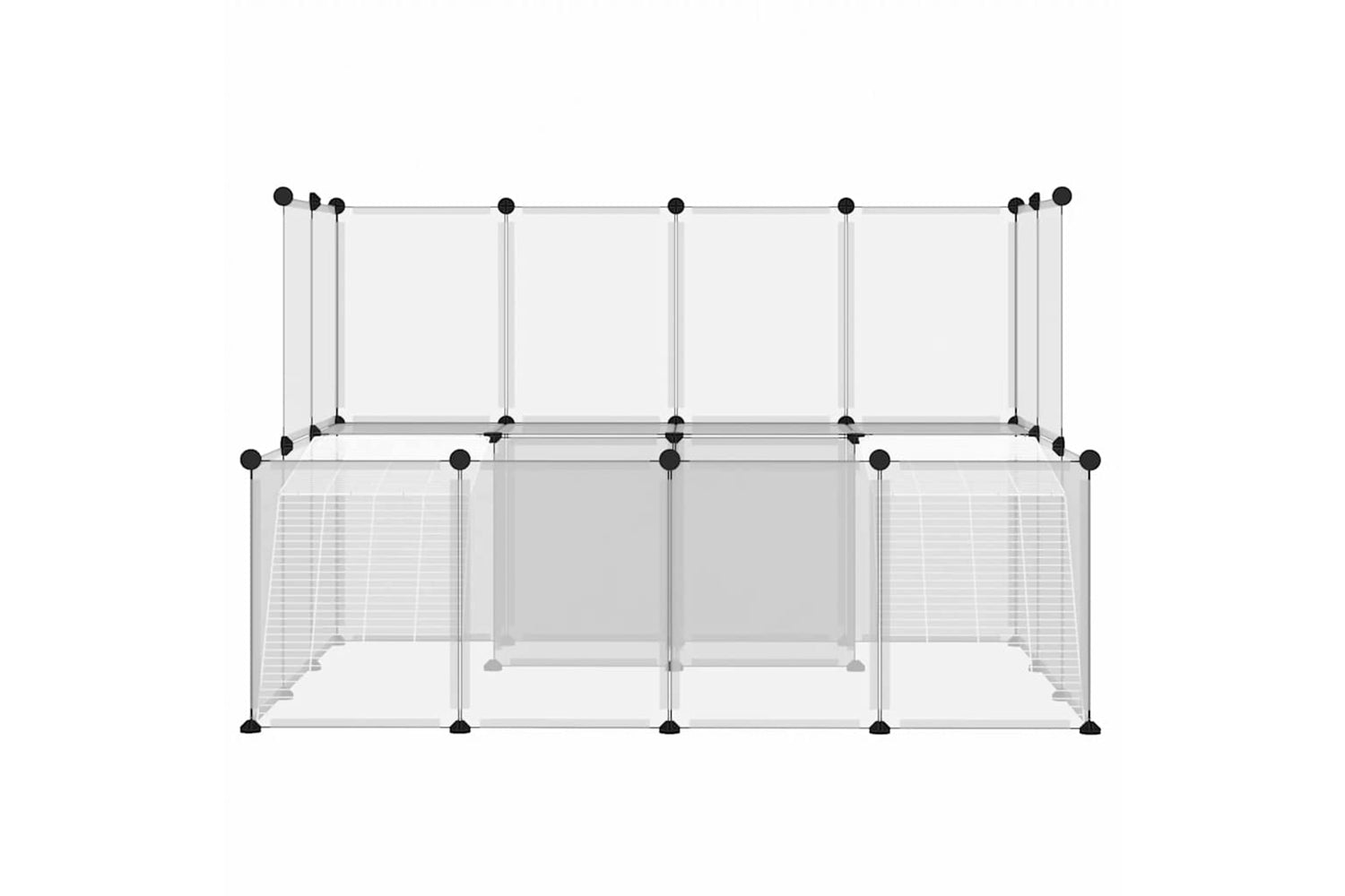 vidaXL 340570 Small Animal Cage Transparent 143x107x93cm Pp And Steel-2