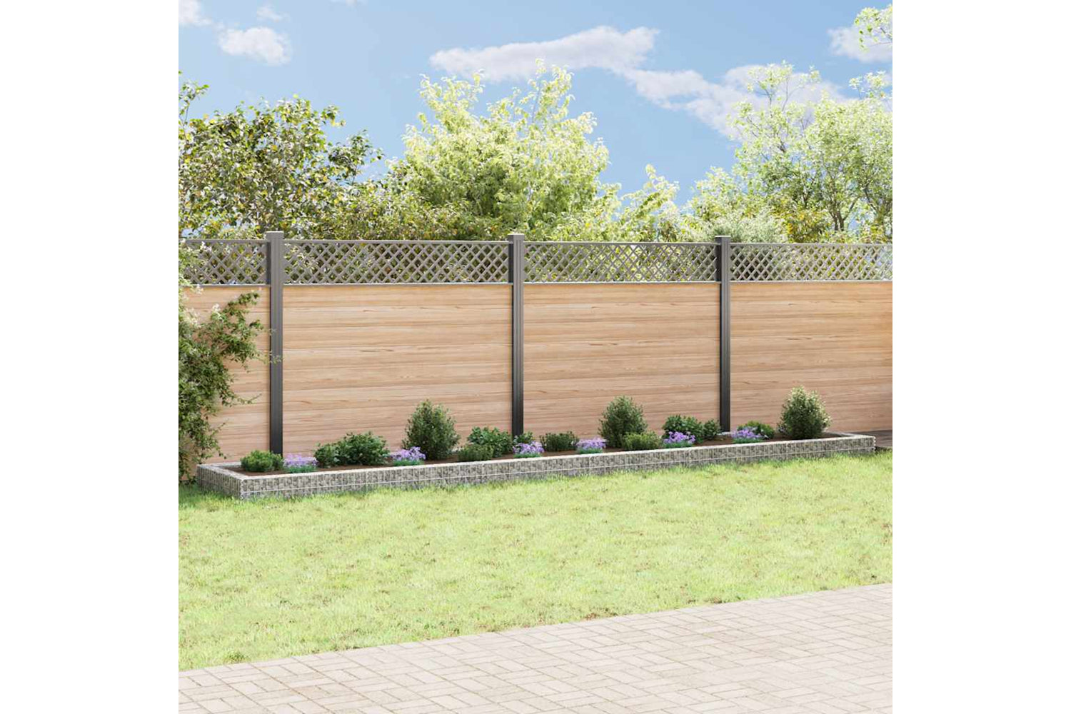 vidaXL 151316 Gabion Raised Bed Galvanised Steel 600x100x20cm-2