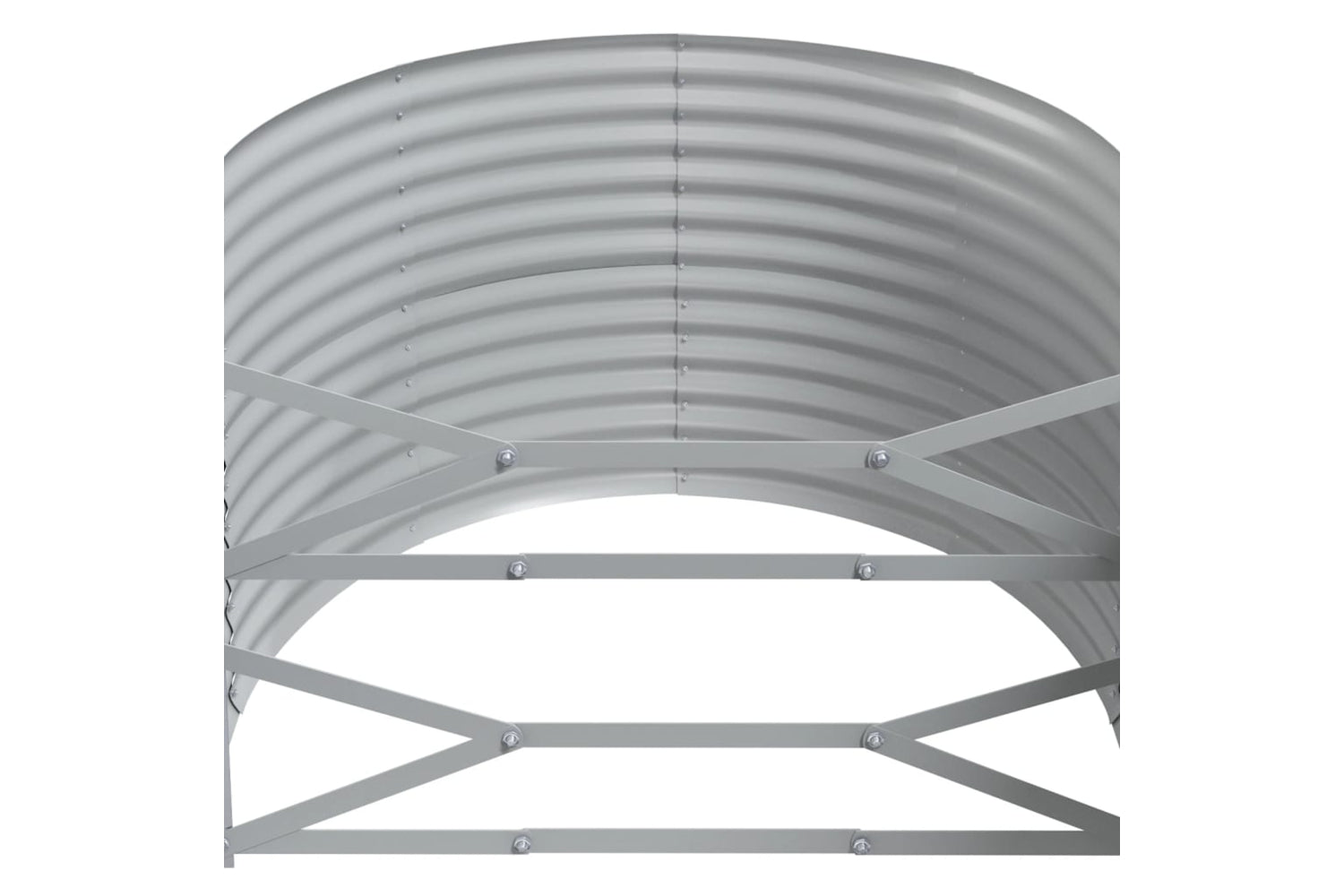 vidaXL 319084 Garden Raised Bed Grey 554x100x68cm Powder-coated Steel-4
