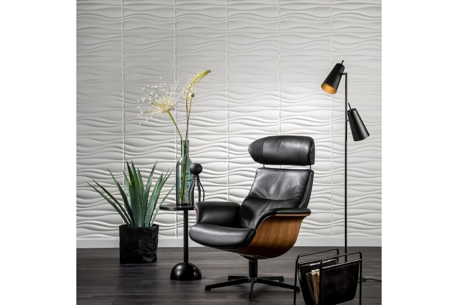 Wallart 276196 24 Pcs 3d Wall Panels Ga-wa04 Waves-5