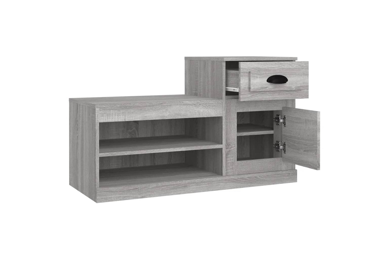 vidaXL 816422 Shoe Cabinet Grey Sonoma 100x42x60cm Engineered Wood-7