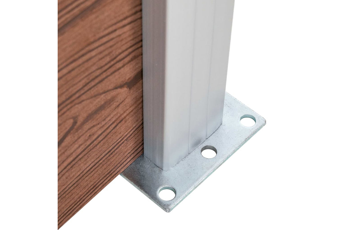 Vidaxl 148977 Fence Panel Wpc 95x186 Cm Brown-6