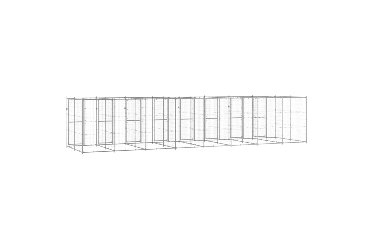 Vidaxl 3082288 Outdoor Dog Kennel Galvanised Steel 19.36 M2-4