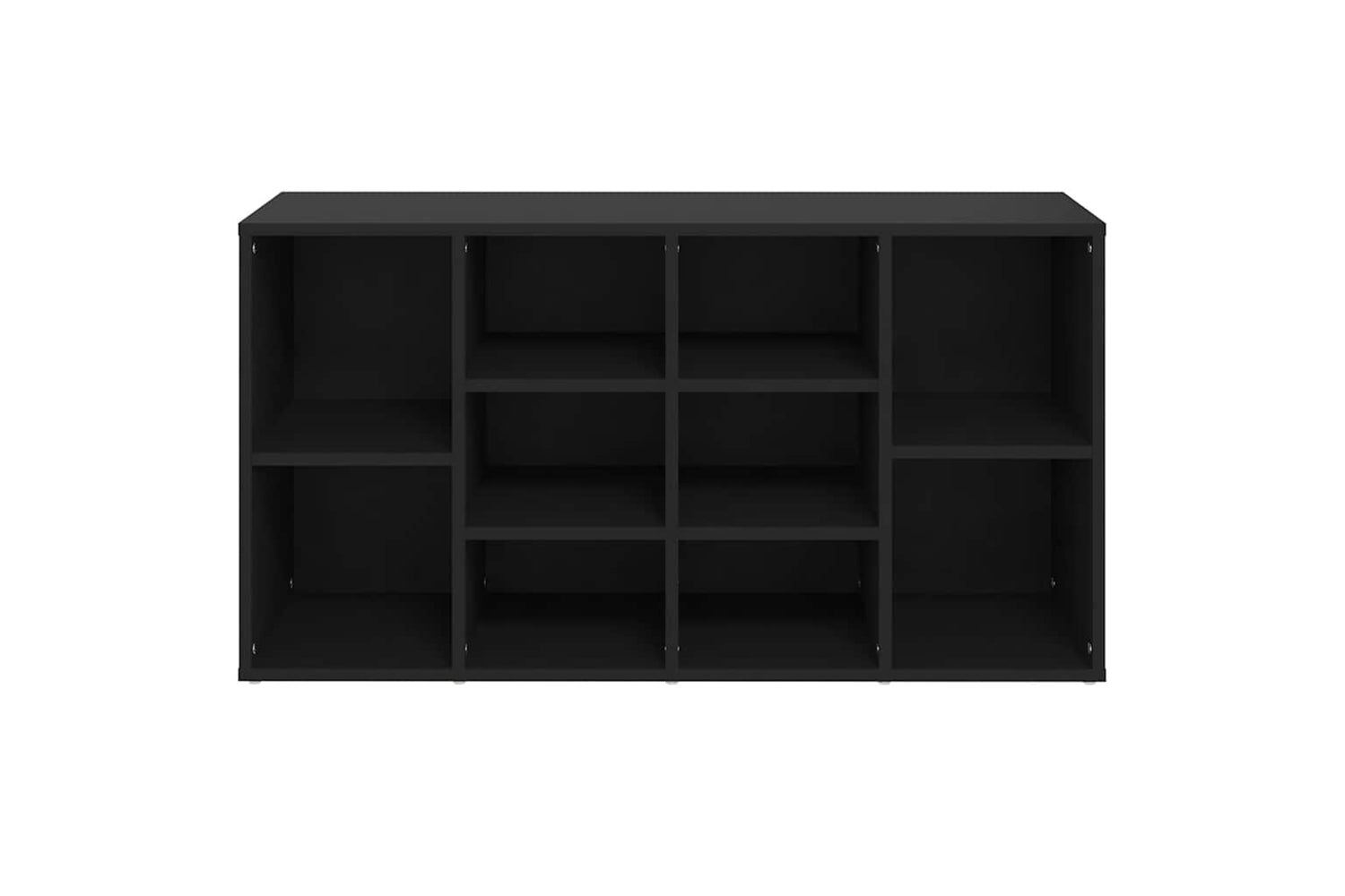 vidaXL 803291 Shoe Bench Black 103x30x54.5cm Engineered Wood-4