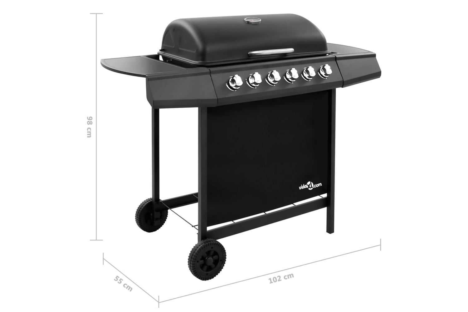 Vidaxl 3053628 Gas Bbq Grill With 6 Burners Black-7
