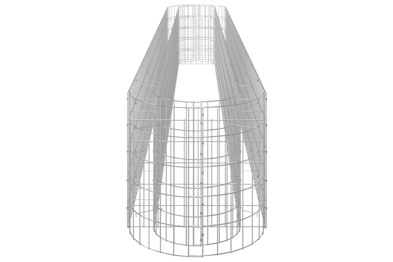 vidaXL 152028 Gabion Raised Bed Galvanised Iron 400x50x50cm-4