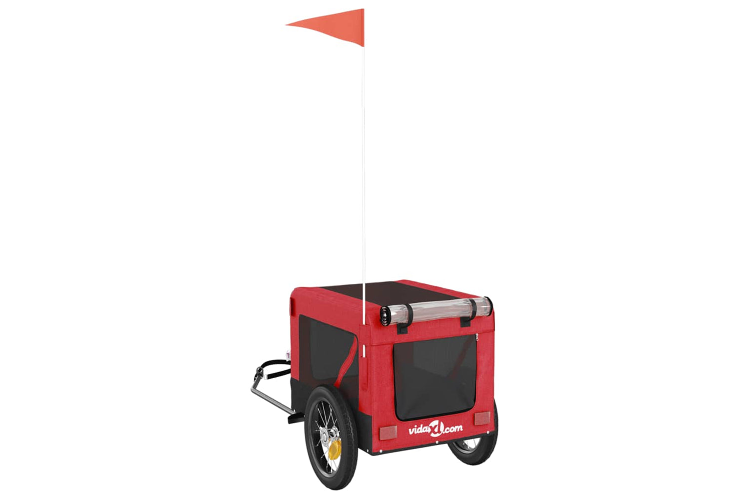 Vidaxl 93908 Pet Bike Trailer Red And Black Oxford Fabric&iron-8