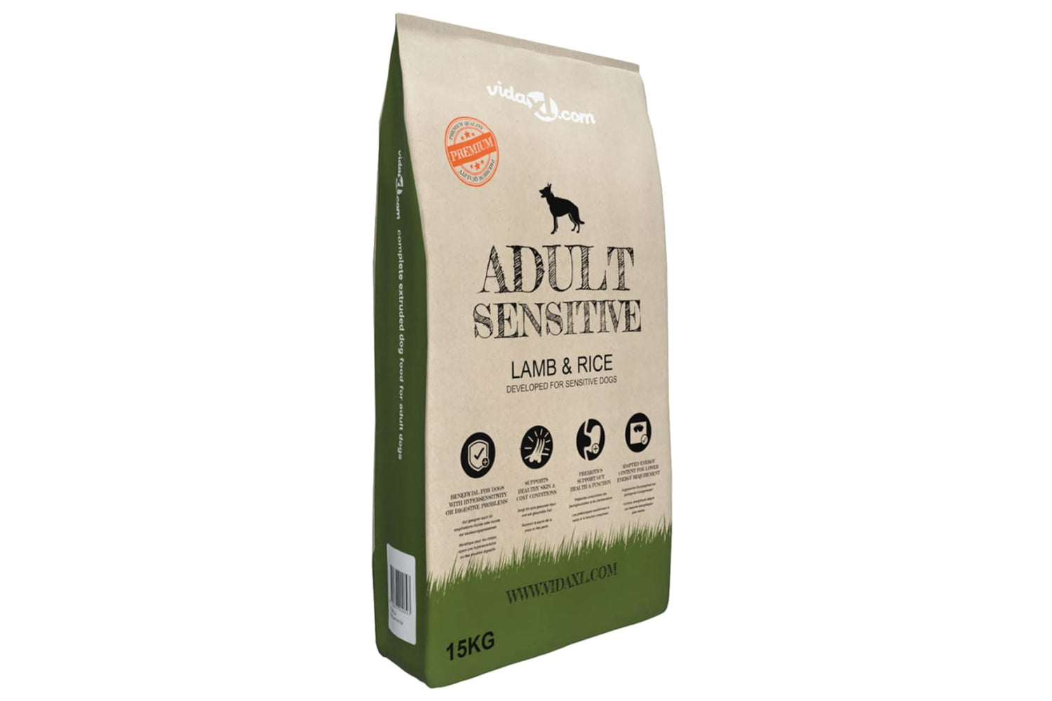 Vidaxl 275192 Premium Dry Dog Food Adult Sensitive Lamb & Rice 2 Pcs 30 Kg-3