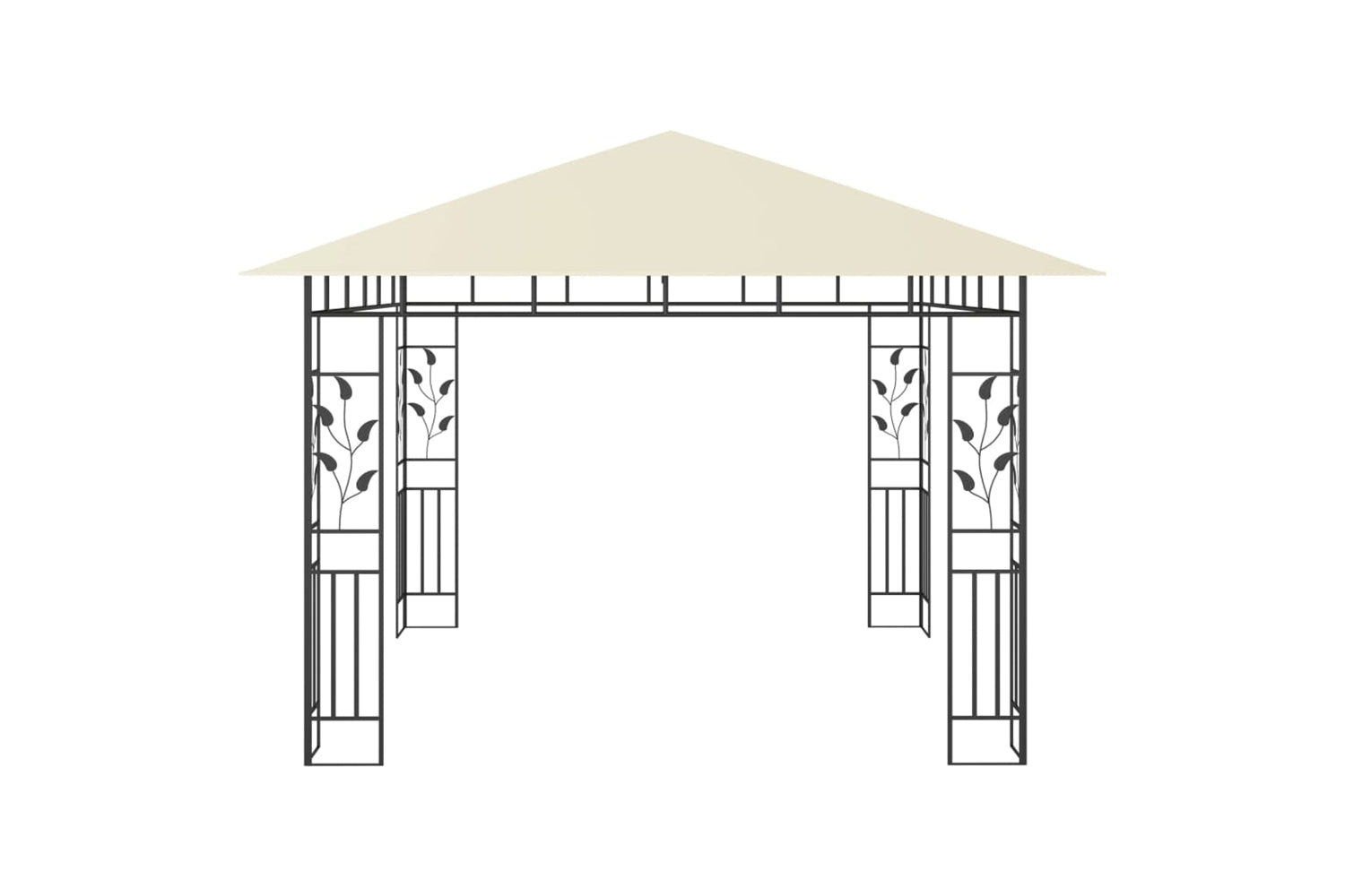 Vidaxl 3070314 Gazebo With Mosquito Net&led String Lights 3x3x2.73 M Cream-5