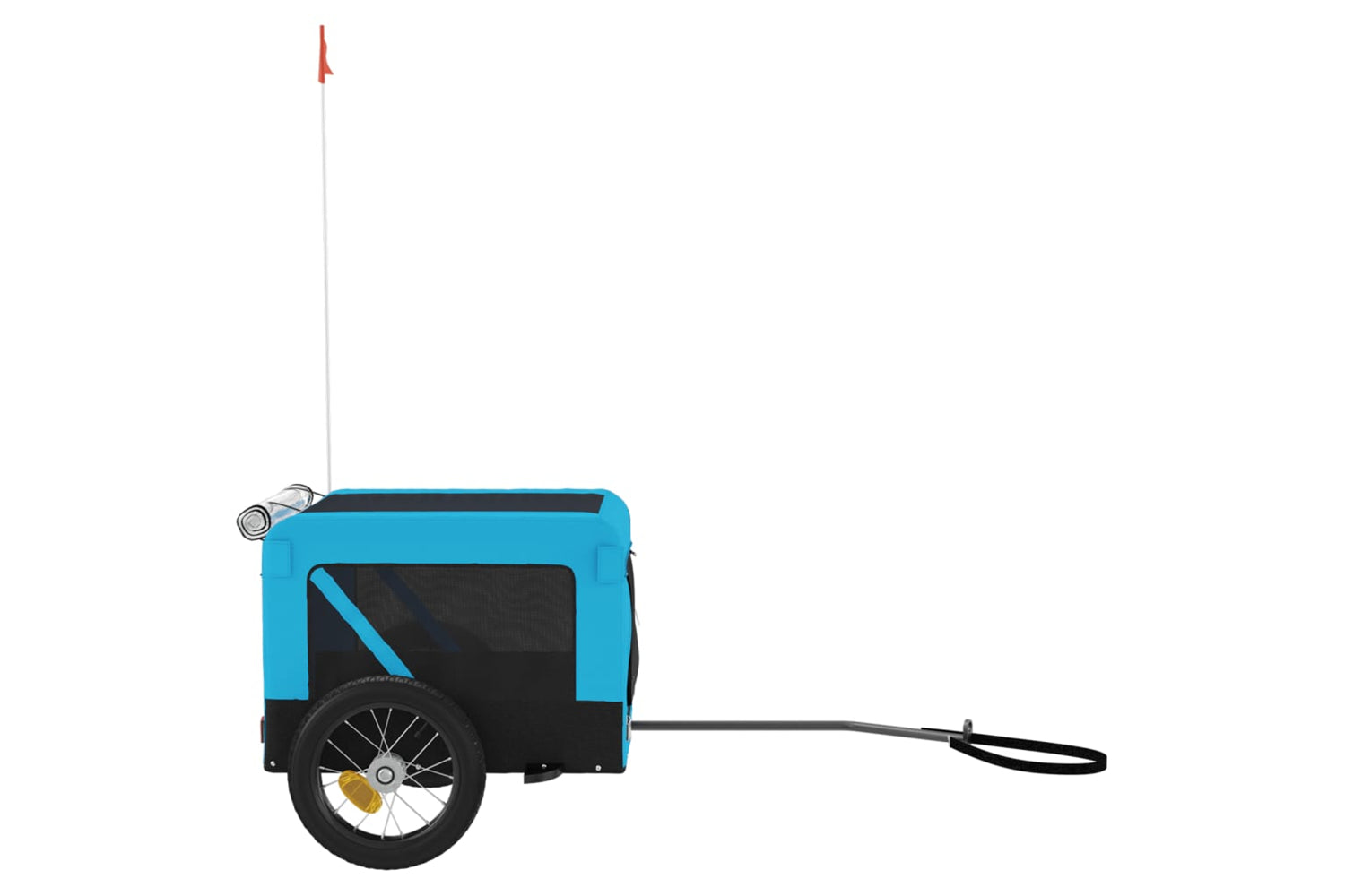 Vidaxl 93911 Pet Bike Trailer Blue And Black Oxford Fabric&iron-6
