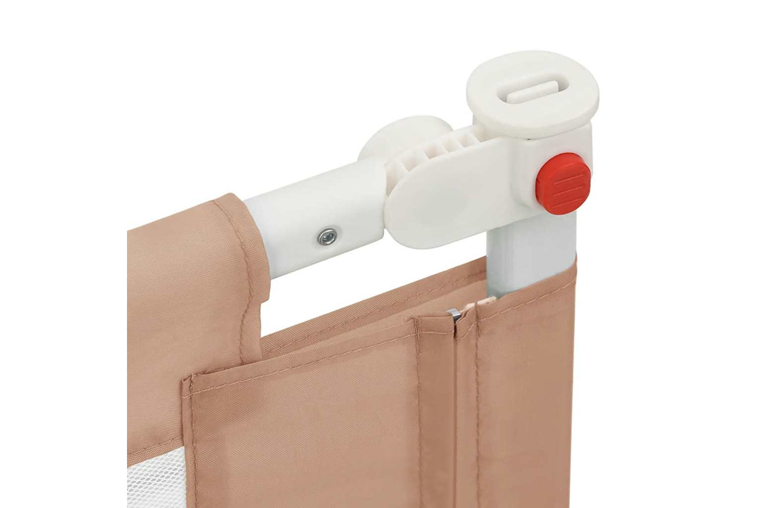 Vidaxl Toddler Safety Bed Rail Taupe 120x25 Cm Fabric-6