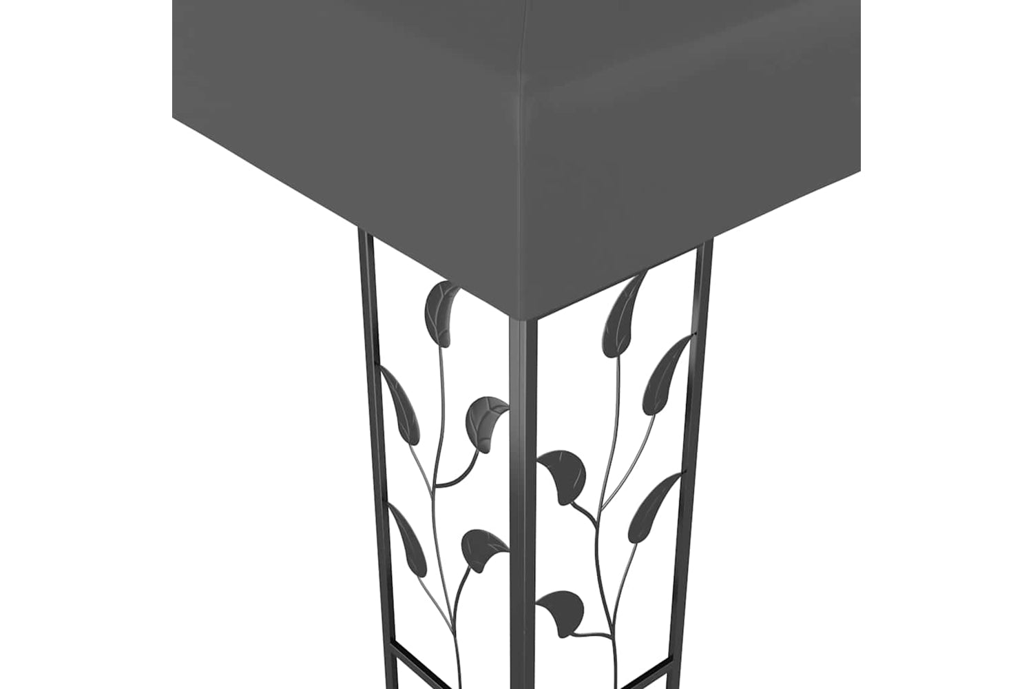 Vidaxl 3070299 Gazebo With Double Roof&led String Lights 3x4m Anthracite-5