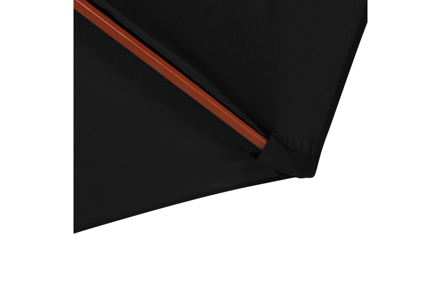 vidaXL 47124 Parasol With Wooden Pole 300x258cm Black-4