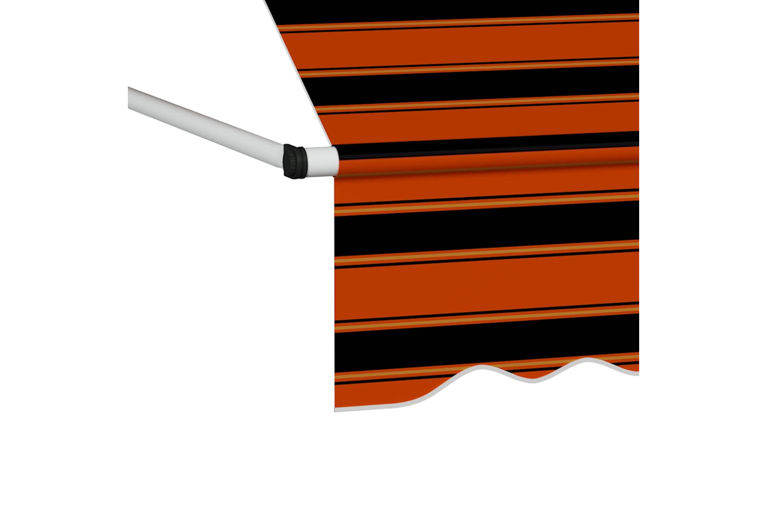vidaXL 145834 Manual Retractable Awning 100cm Orange And Brown-4