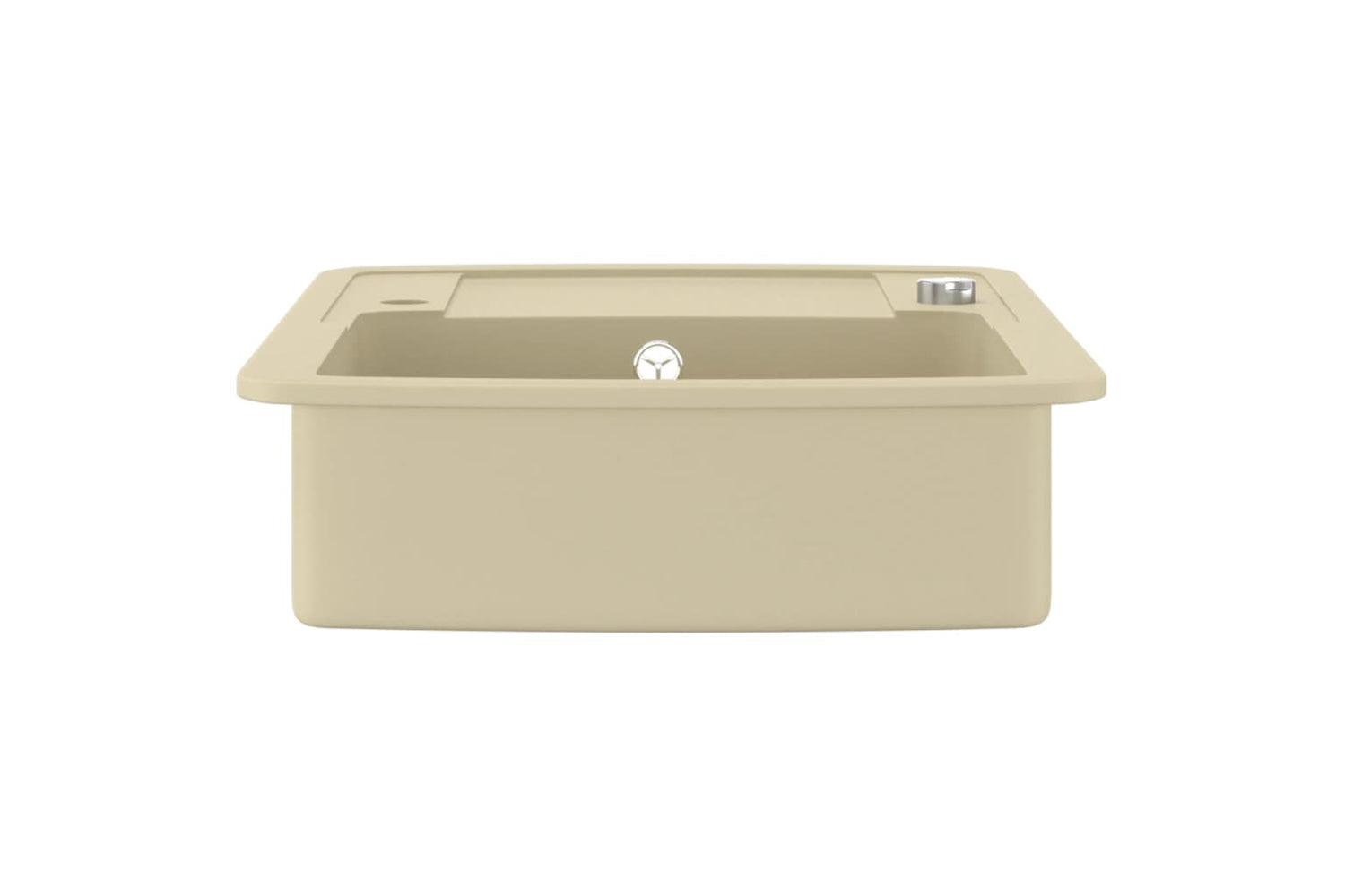 Vidaxl Granite Kitchen Sink Single Basin Beige-4