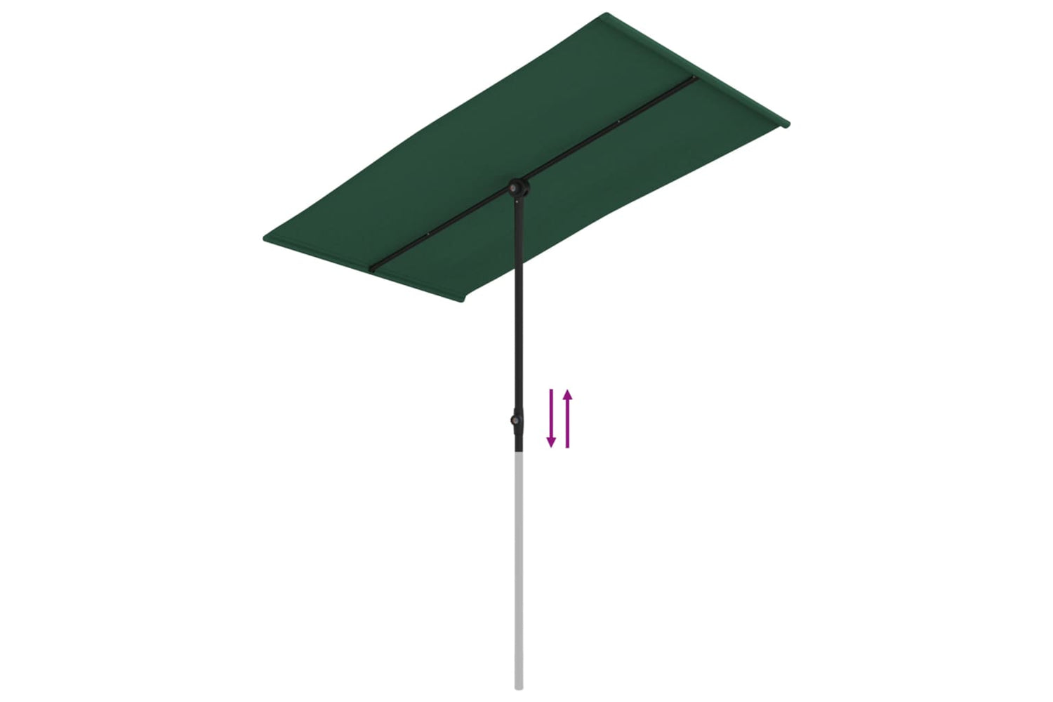vidaXL 47328 Outdoor Parasol With Aluminium Pole 180x110cm Green-6
