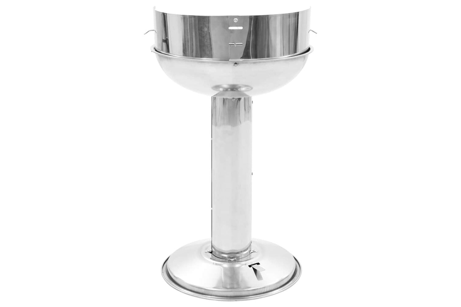 Vidaxl Pedestal Charcoal Bbq Grill Stainless Steel-4