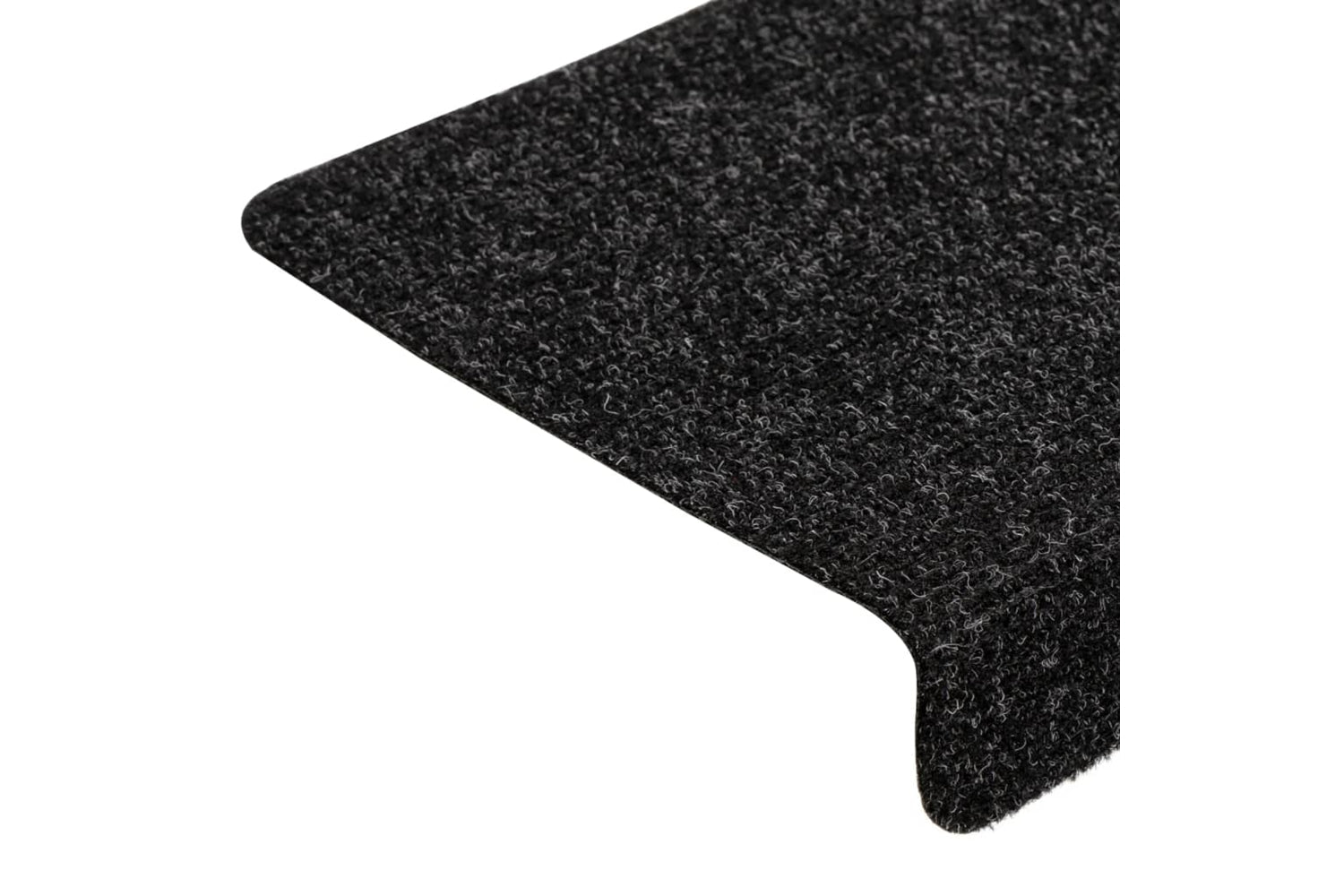 vidaXL Stair Mats 15 Pcs Needle Punch 65x21x4cm Black-4