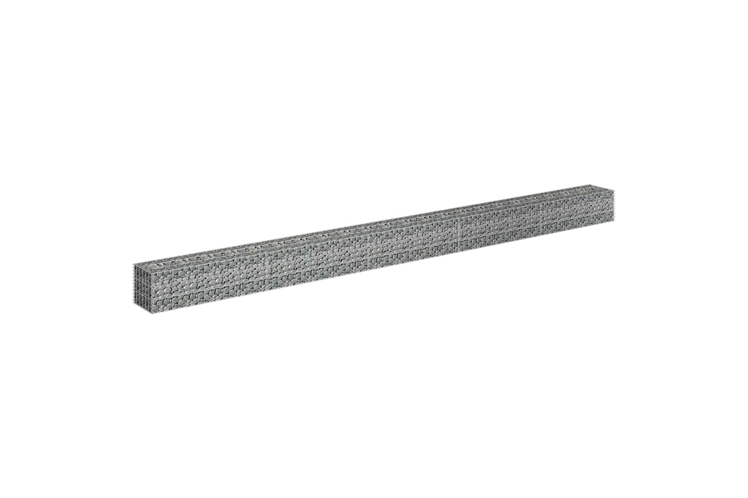 vidaXL 145645 Gabion Raised Bed Galvanised Steel 450x30x30cm-2