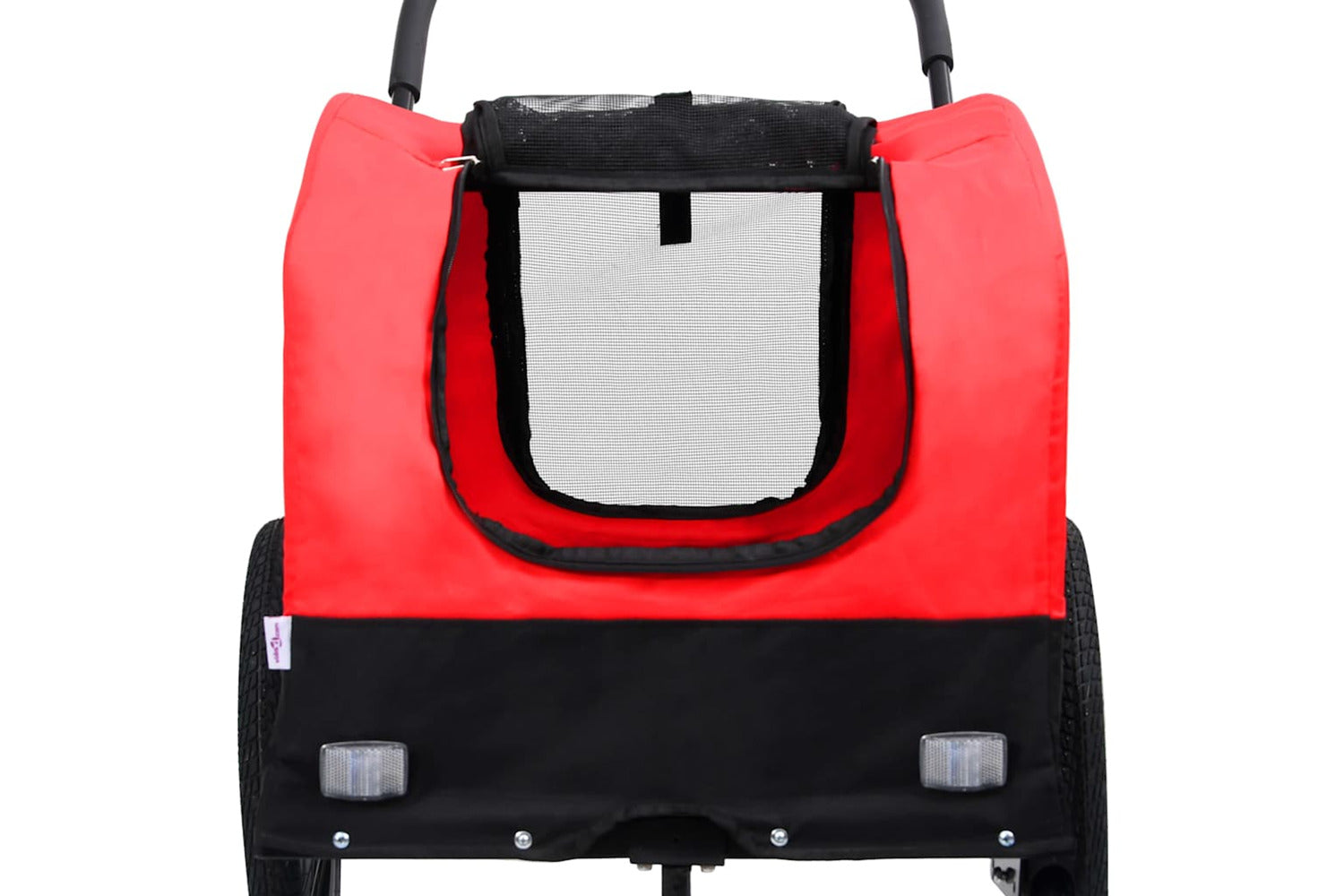 Vidaxl 2-in-1 Pet Bike Trailer & Jogging Stroller Red And Black-6