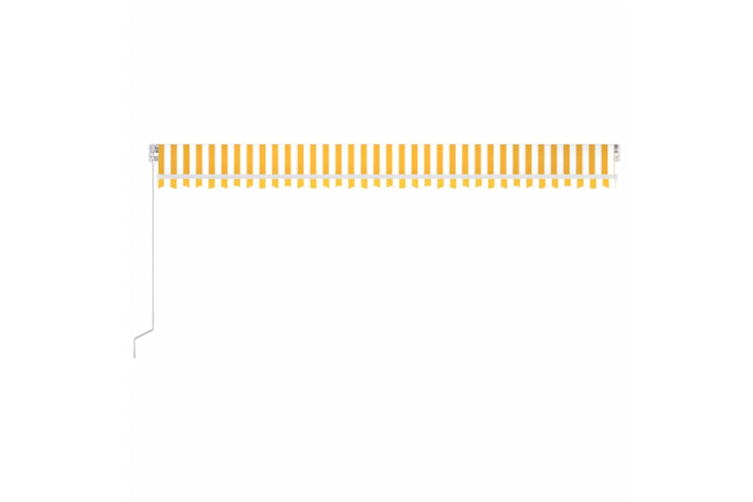vidaXL 3069043 Manual Retractable Awning With Led 600x350cm Yellow And White-3