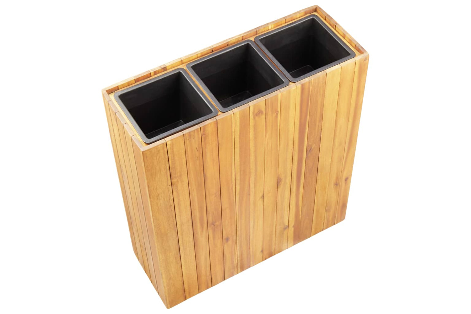 Vidaxl 46573 Garden Raised Bed With 3 Pots Solid Acacia Wood-4