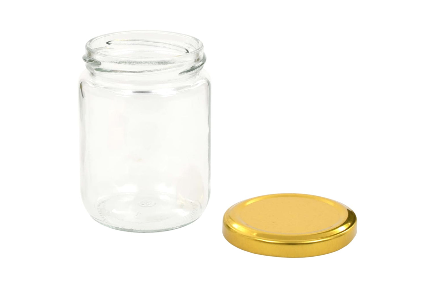Vidaxl 50802 Glass Jam Jars With Gold Lid 48 Pcs 230 Ml-4