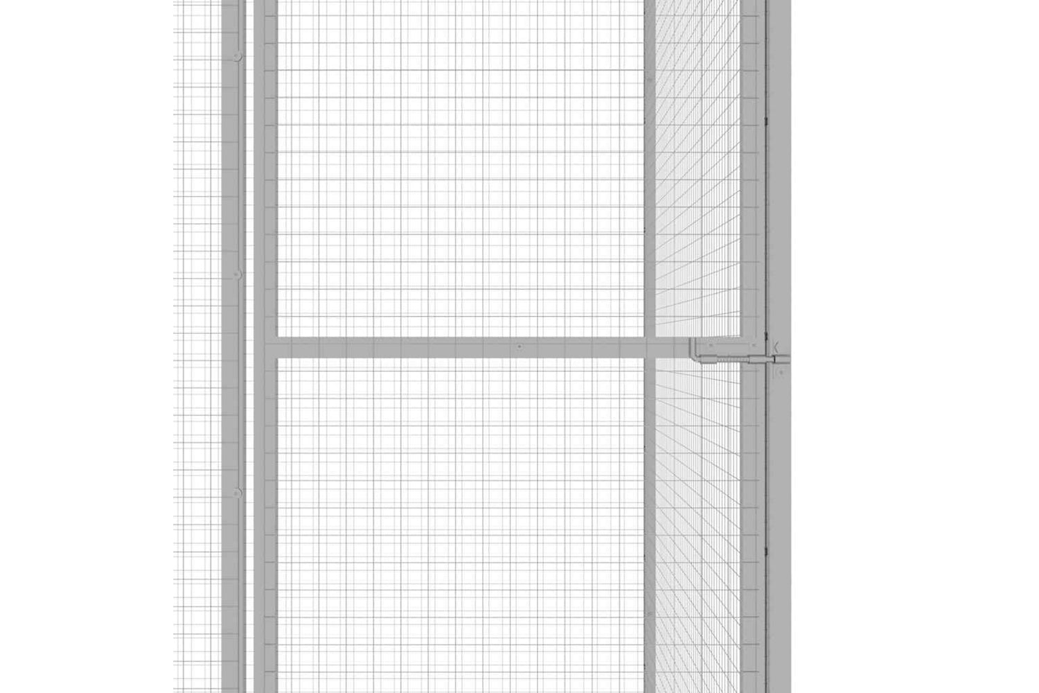 Vidaxl Cat Cage 6x1.5x1.5 M Galvanised Steel-4