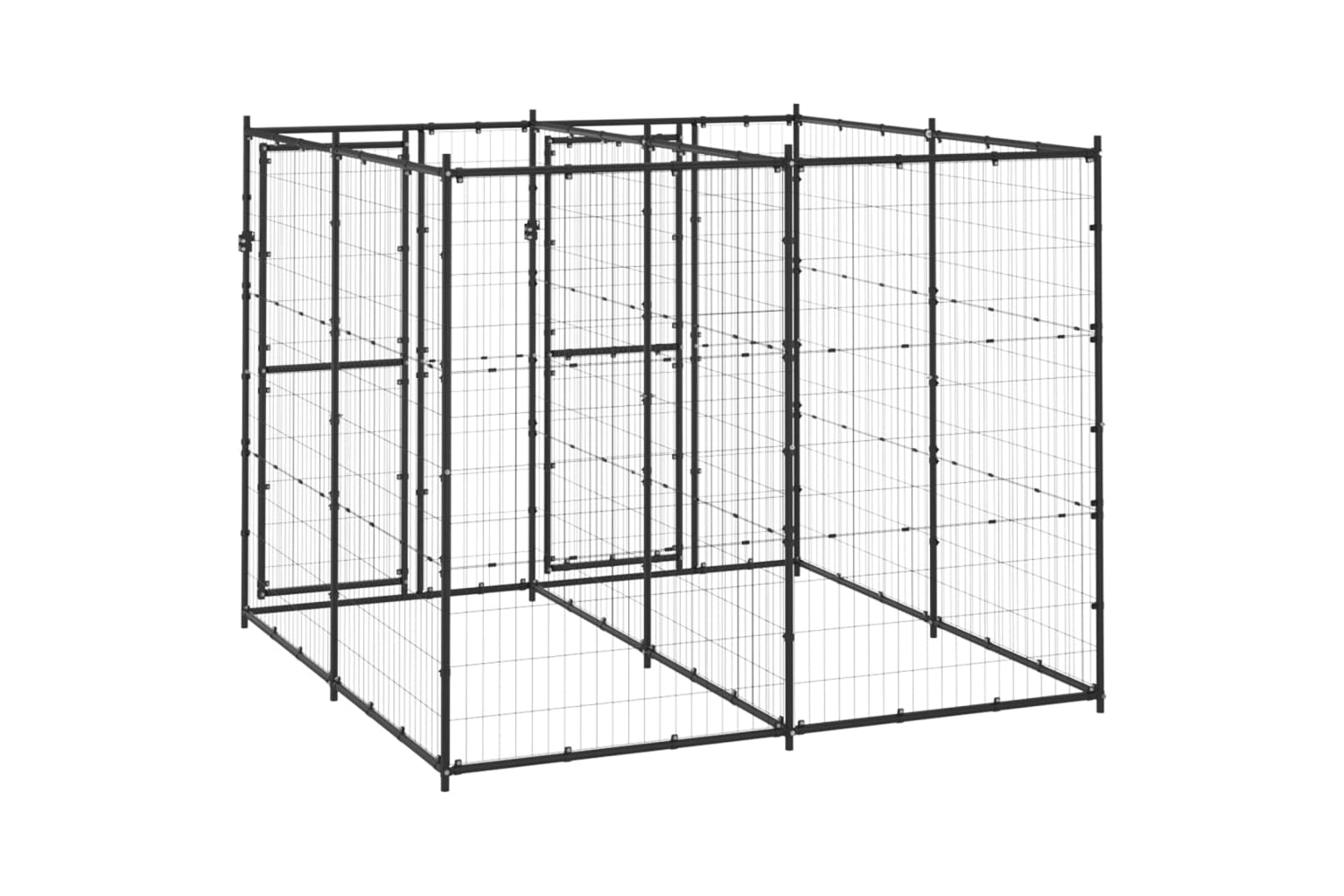 Vidaxl 3082260 Outdoor Dog Kennel Steel 4.84 M2-4
