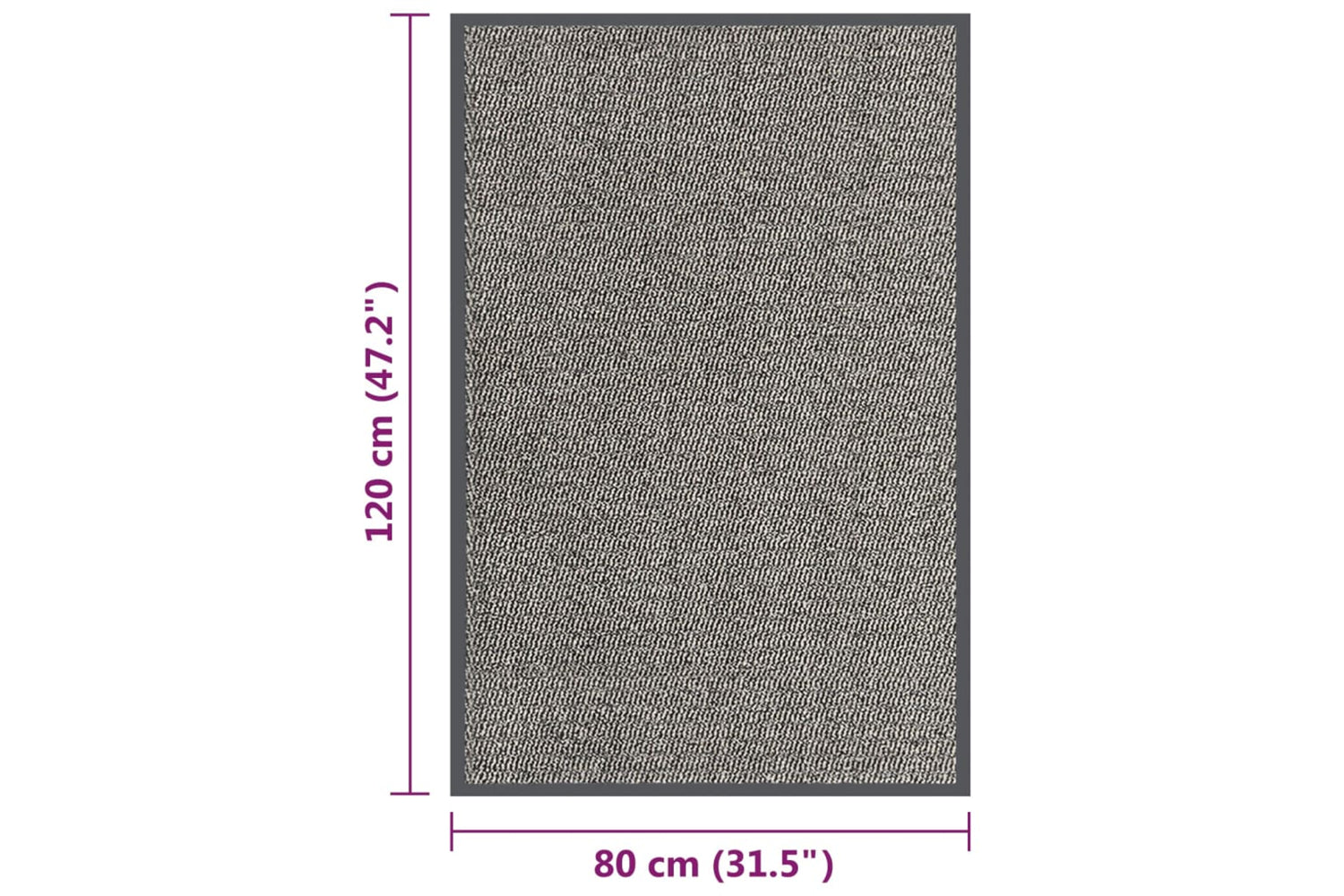 vidaXL 326947 Doormat Tufted 80x120cm Light Brown-5