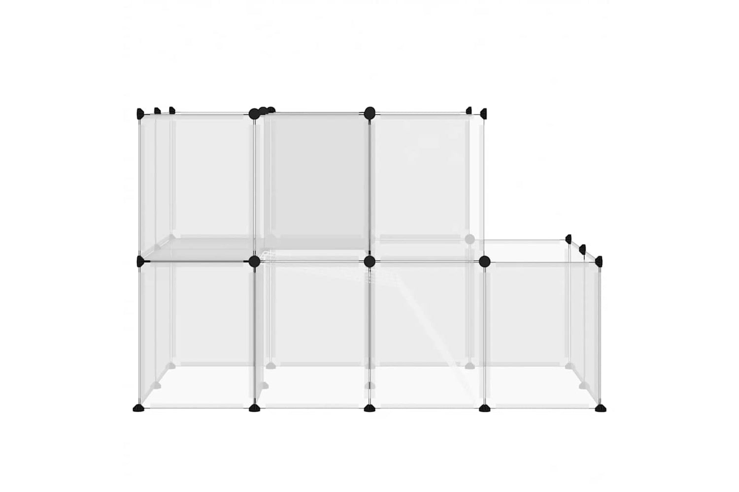 vidaXL 340574 Small Animal Cage Transparent 142x74x93cm Pp And Steel-3