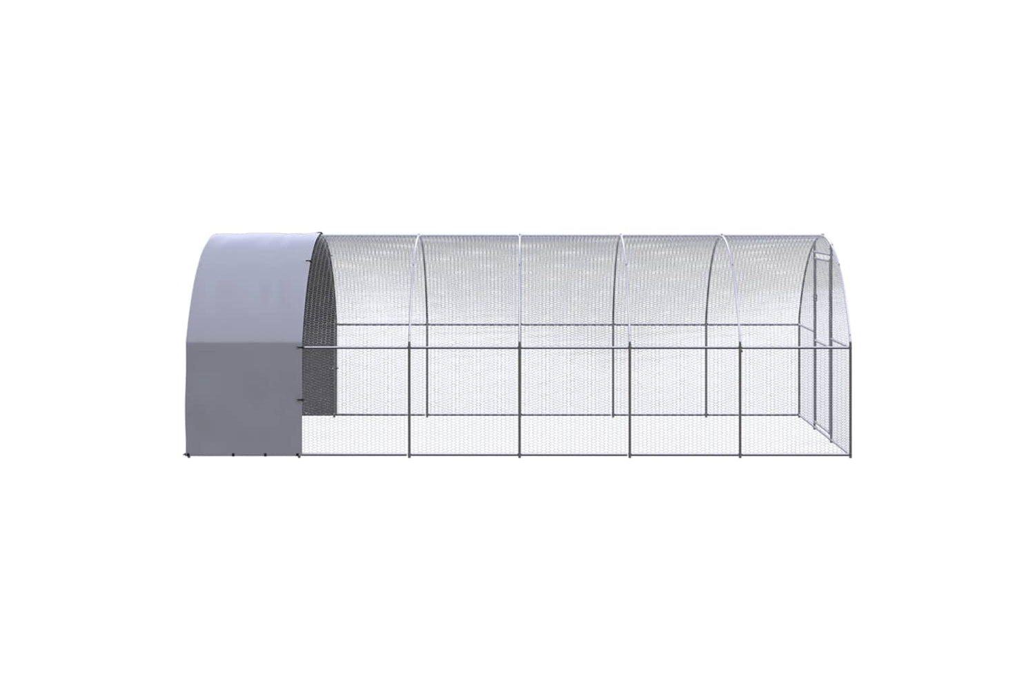 Vidaxl 3095474 Outdoor Chicken Coop 3x6x2 M Galvanised Steel-3