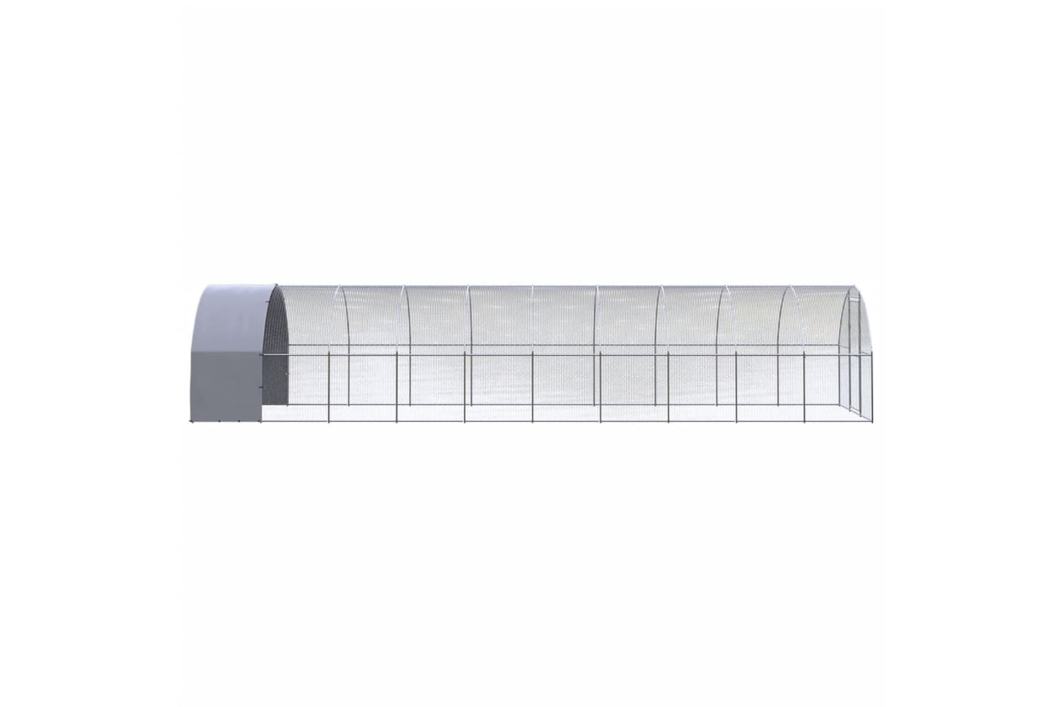 Vidaxl 3095476 Outdoor Chicken Coop 3x10x2 M Galvanised Steel-3