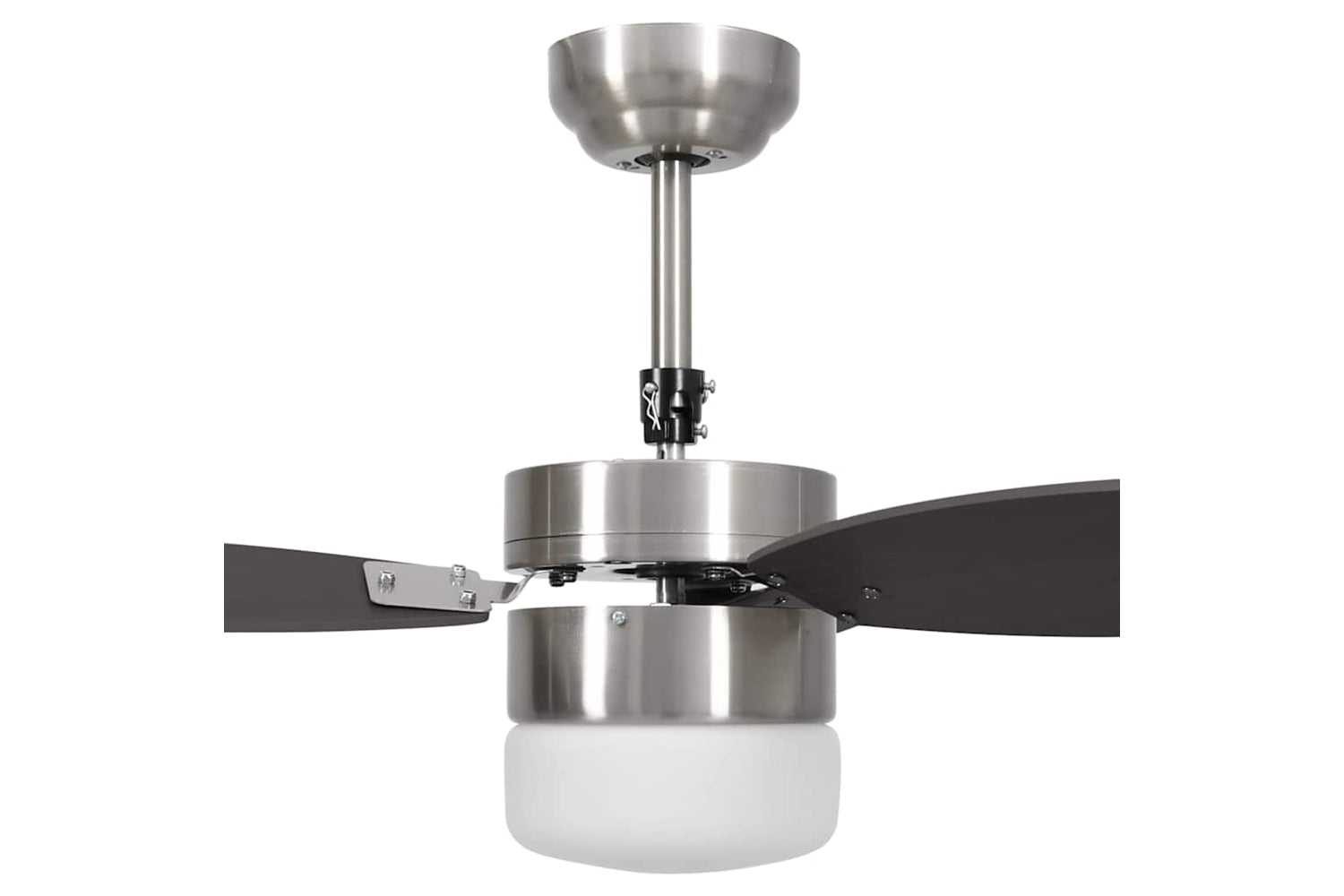vidaXL 51493 Ceiling Fan With Light And Remote Control 76cm Dark Brown-6