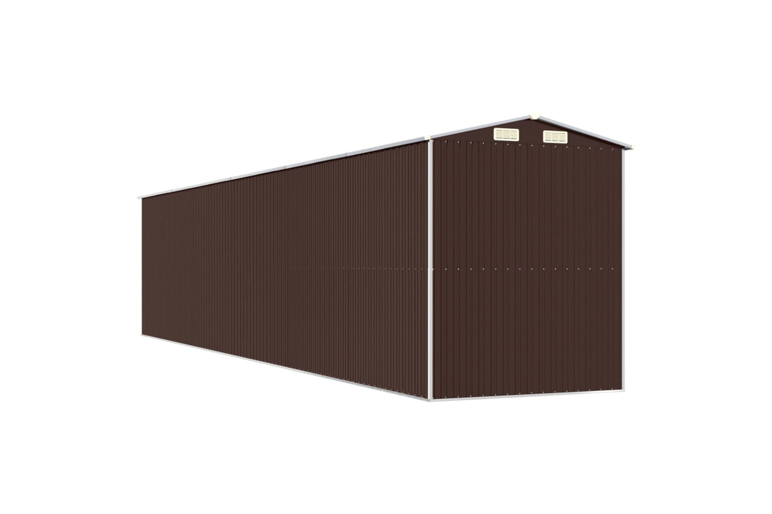 vidaXL 3147469 Garden Shed Dark Brown 192x938x223cm Galvanised Steel-5