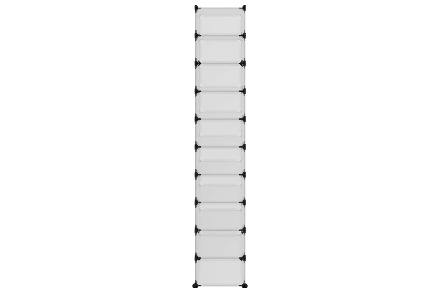 vidaXL 340561 Shoe Rack Transparent 44x32x174cm Pp-3