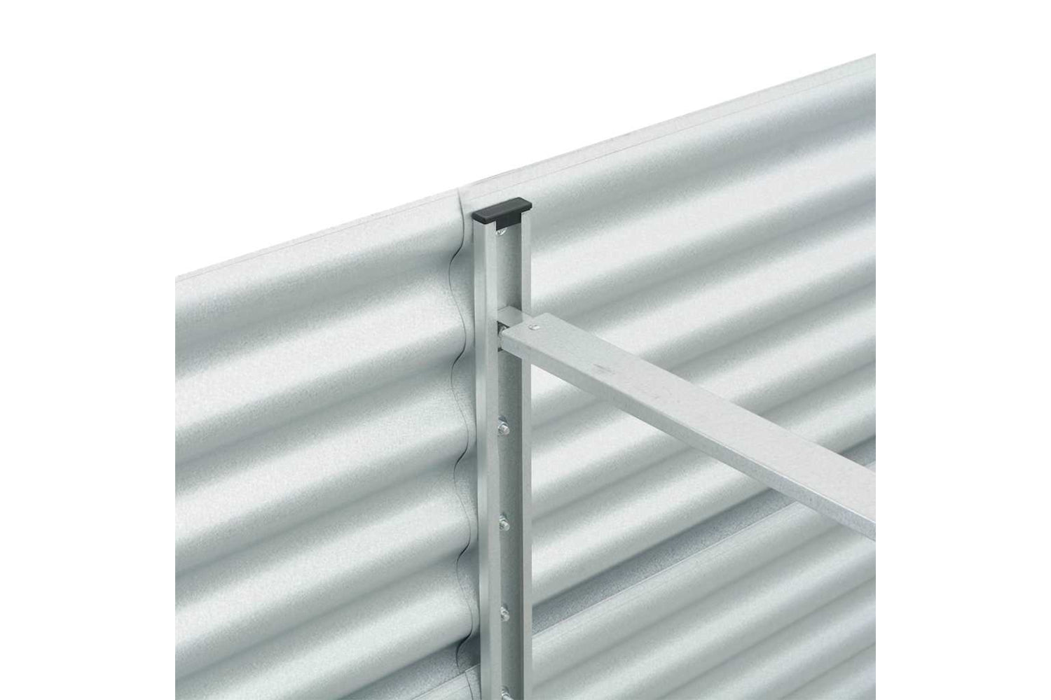 vidaXL Garden Raised Bed 240x80x81cm Galvanised Steel Silver-6