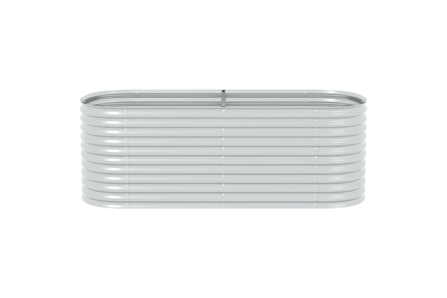 vidaXL Garden Raised Bed 240x80x81cm Galvanised Steel Silver-4