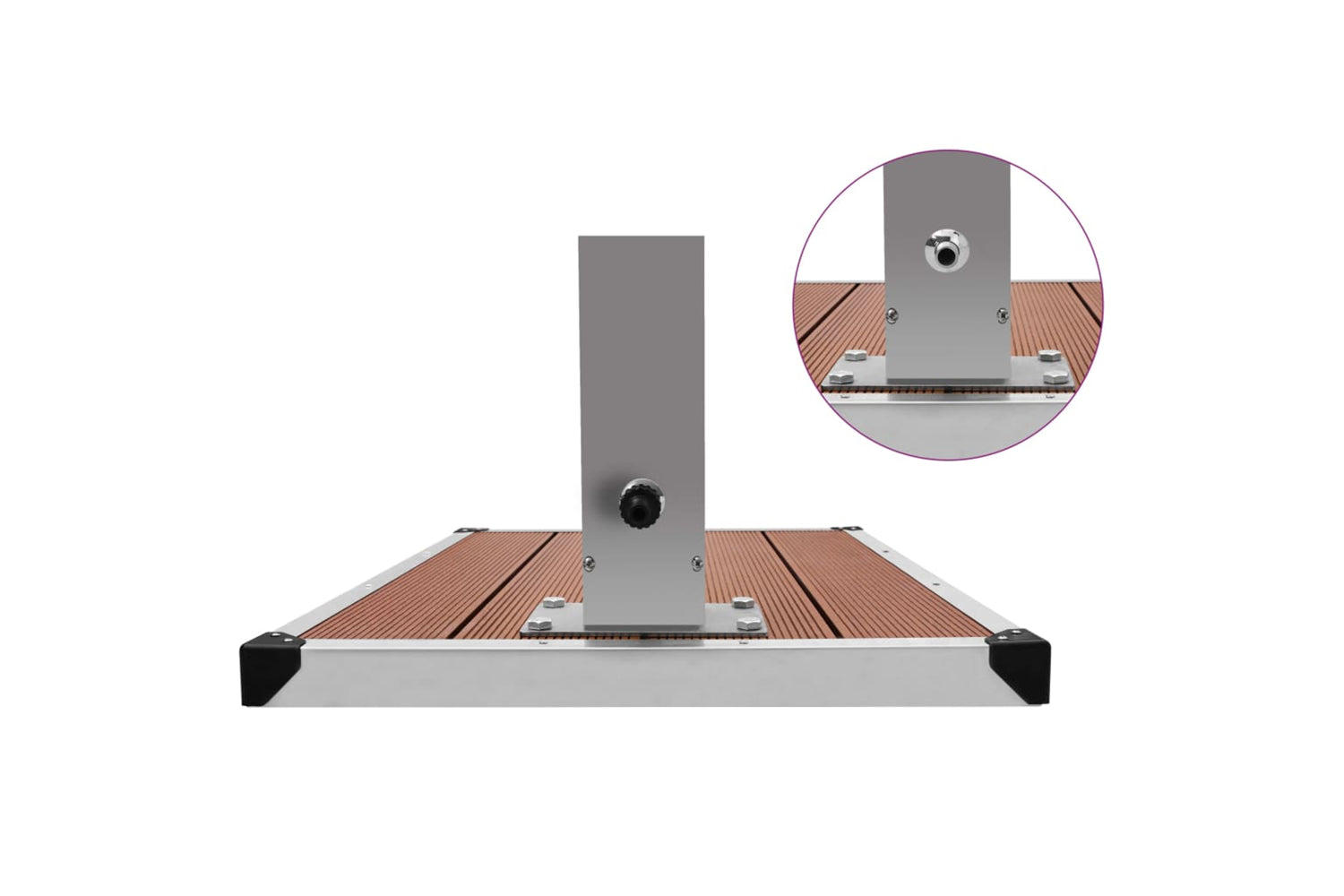 Vidaxl 3051285 Outdoor Shower With Tray Wpc Stainless Steel-9
